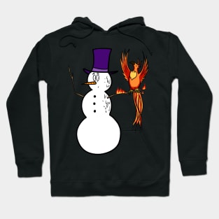 The Snowman and the Phoenix, Phoenix on Fire, Melting Snowman Hoodie